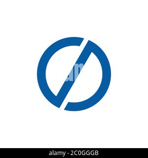 abstract letter sd circle geometric logo vector Stock Vector