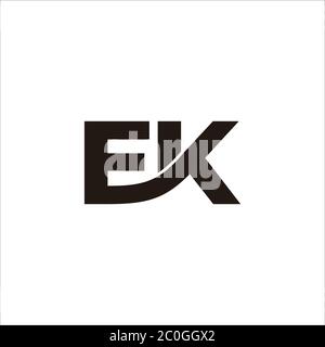 letter ek linked motion geometric design logo vector Stock Vector