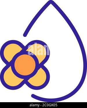 canola oil drop icon vector outline illustration Stock Vector