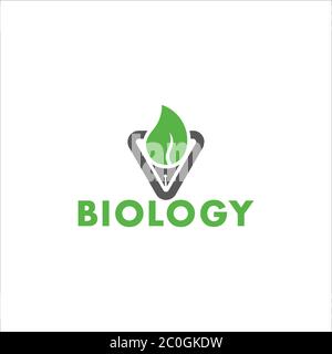 leaf pen biology course education symbol logo vector Stock Vector