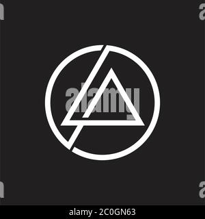 abstract letter g overlapping line triangle circle logo Stock Vector