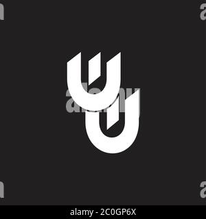 letter uu simple geometric logo vector Stock Vector