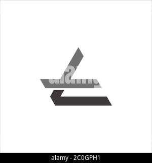 abstract letter tl geometric line logo vector Stock Vector