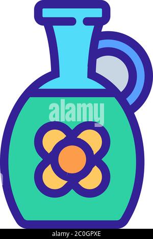 canola oil in decanter icon vector outline illustration Stock Vector ...