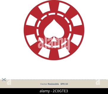 Casino and Poker Chips Icon Vector Logo Template Illustration Design. Vector EPS 10. Stock Vector
