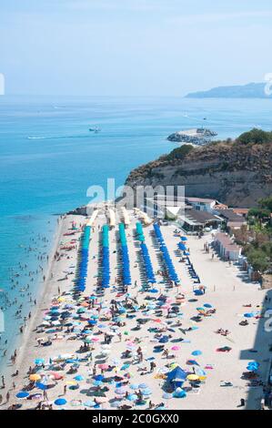 Top view of the church located on the island of Tropea, Calabria Italy Stock Photo