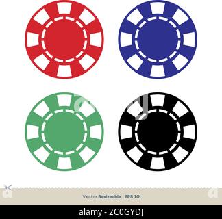 Casino and Poker Chips Icon Vector Logo Template Illustration Design. Vector EPS 10. Stock Vector