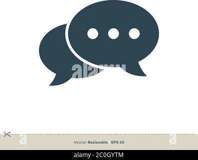 Chat Speech Bubble Icon Vector Logo Template Illustration Design. Vector EPS 10. Stock Vector