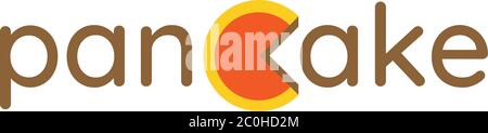 Logo design concept about pancake in vector file. vintage bakery logo Ideas. Inspiration logo design. Template Vector Illustration. Isolated On White Stock Vector