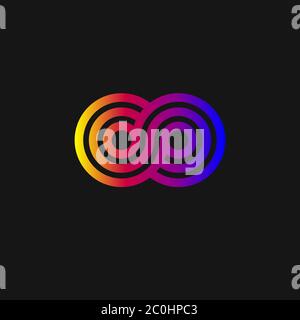 Infinity logo. Geometric sign for infinity. Vector illustration Stock Vector