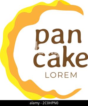 Logo design concept about pancake in vector file. vintage bakery logo Ideas. Inspiration logo design. Template Vector Illustration. Isolated On White Stock Vector