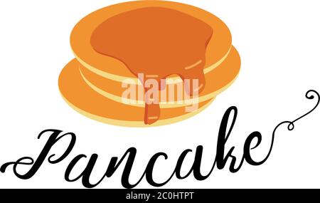 Logo design concept about pancake in vector file. vintage bakery logo Ideas. Inspiration logo design. Template Vector Illustration. Isolated On White Stock Vector