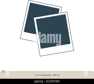 Photo Paper Icon Vector Logo Template Illustration Design. Vector EPS 10. Stock Vector