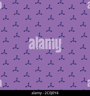 Blueberry seamless pattern. Simple print for textile design. Vector illustration. Stock Vector