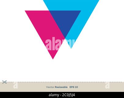 Abstract Overlapping Triangle Icon Vector Logo Template Illustration Design. Vector EPS 10. Stock Vector