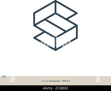 Geometric S Letter Hexagon Shape Icon Vector Logo Template Illustration Design. Vector EPS 10. Stock Vector