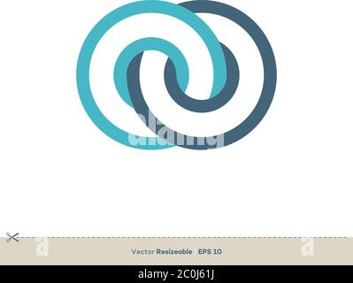 Infinity Rings Icon Vector Logo Template Illustration Design. Vector EPS 10. Stock Vector