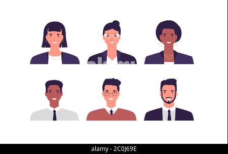 People avatar icon. Set of diverse working people, businessman and  businesswoman , #affiliate, #Set, #diverse, #working, #Pe…