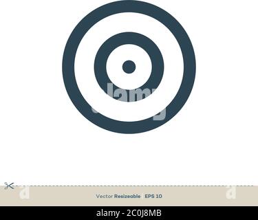 Target Letter O Icon Vector Logo Template Illustration Design. Vector EPS 10. Stock Vector