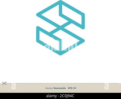 Abstract Geometric Letter S Icon Vector Logo Template Illustration Design. Vector EPS 10. Stock Vector