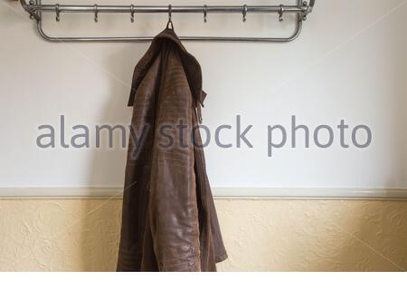 brown coat rack