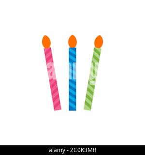 candle vector design template illustration Stock Vector