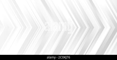 Template banner design white and gray gradient color arrows modern background. Vector illustration Stock Vector