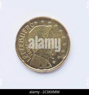 Luxembourg 20 cent coin Stock Photo