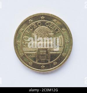 Austrian 50 cent coin Stock Photo