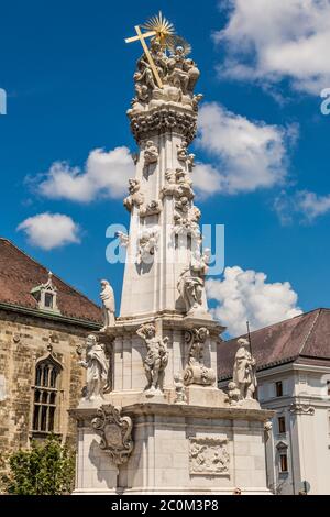 Holy trinity column in Budapest Stock Photo