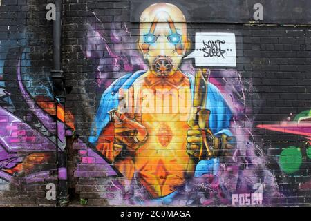 Alien Graffiti 'Don't Sleep' Stock Photo