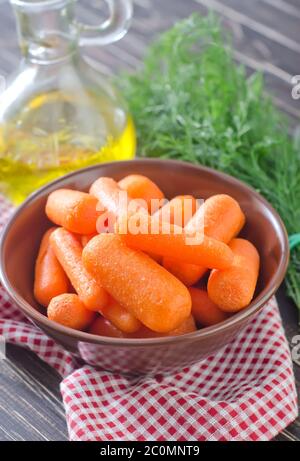 carrot in bowl Stock Photo