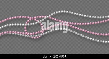 Realistic 3d glossy beads. Stock Vector