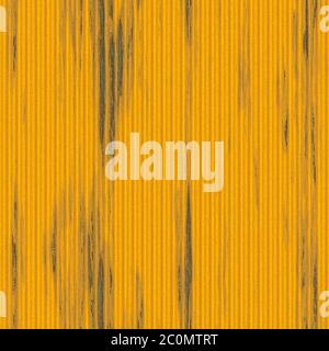 old rusty metal surface painted with yellow paint Stock Photo