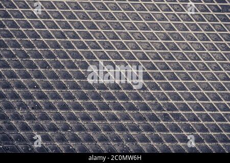 Aluminium dark list with rhombus shapes Stock Photo