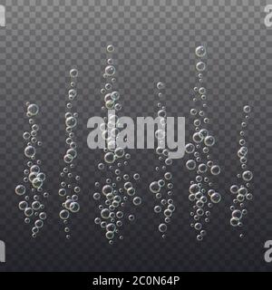 Realistic 3d floating soap bubbles. Stock Vector