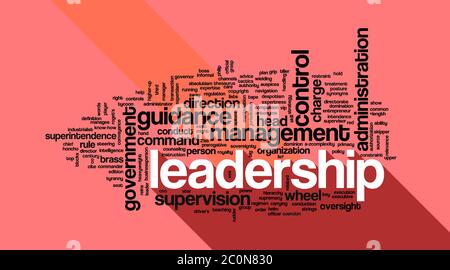Leadership concept in word collage Stock Photo