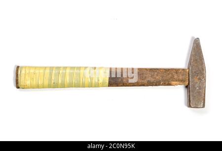 old hammer isolated on white background Stock Photo