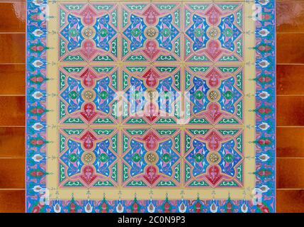 Azulejo portuguese ceramic tiles background Stock Photo