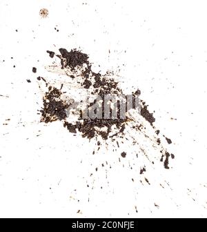 Mud splat pattern isolated on a white background Stock Photo