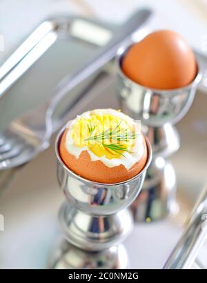 boiled eggs Stock Photo