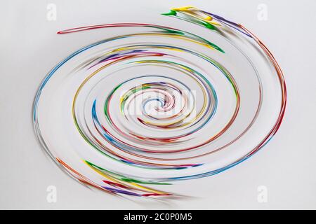 colourful swirl abstract background isolated on white background Stock Photo