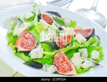 salad with cheese and figs Stock Photo