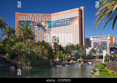 Las Vegas, Nevada - August 30, 2019: Treasure Island Hotel and Casino in Las Vegas, Nevada, United States. Stock Photo