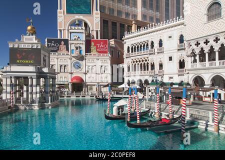 Las Vegas, Nevada - August 30, 2019: Grand Canal at The Venetian Resort Hotel Casino in Las Vegas, Nevada, United States. Stock Photo