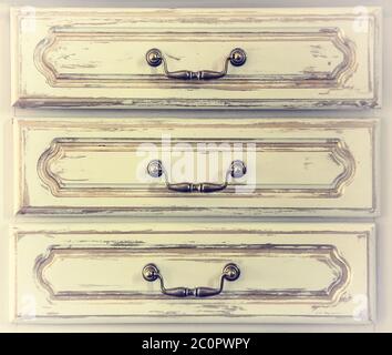 chest of drawers, a fragment, vintage, retro Stock Photo