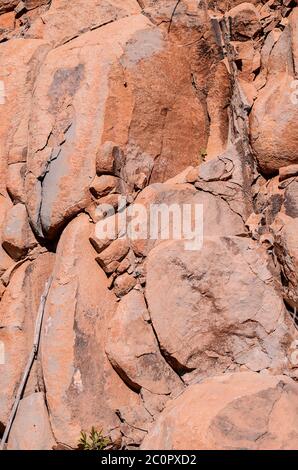 Dry Lava Basaltic Rock Stock Photo