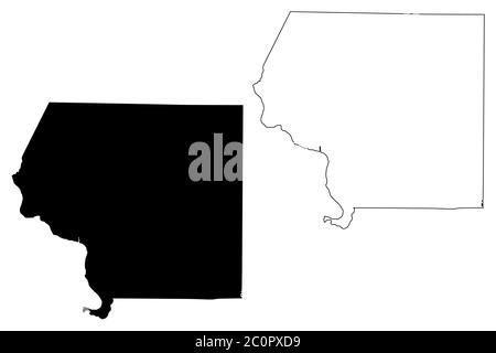 Jackson County (Illinois) outline map set Stock Vector Image & Art - Alamy