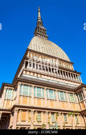 The Mole Antonelliana is a major landmark building in Turin city, Piedmont region of Italy Stock Photo