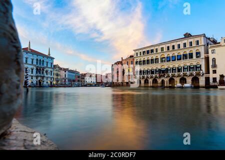 Grand Canal, Venice at Sunset Stock Photo